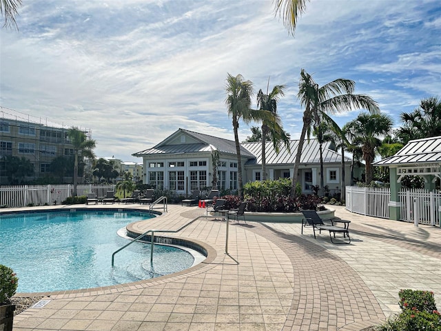 view of pool with a patio area