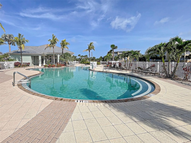 view of pool featuring a patio area