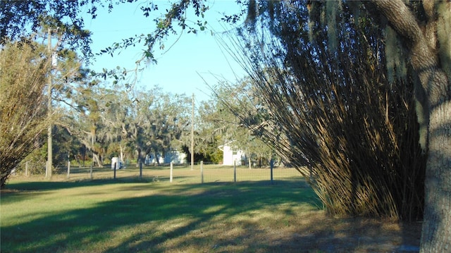 view of home's community with a lawn