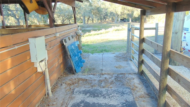 view of horse barn