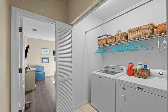 laundry room featuring washer and dryer