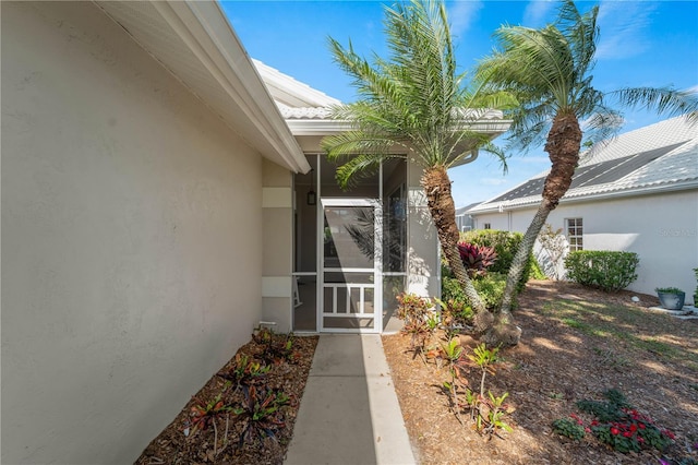 view of doorway to property