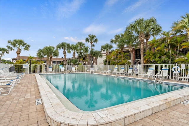 view of pool with a patio area