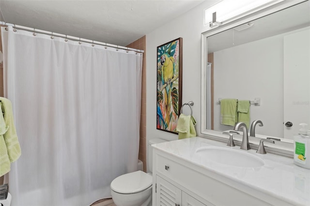 bathroom with toilet and vanity