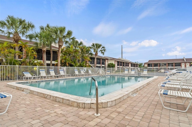 view of pool featuring a patio area