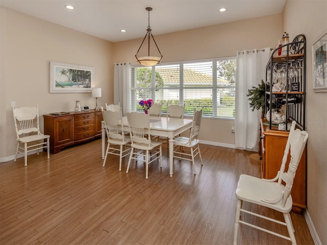 dining room featuring light hardwood / wood-style flooring