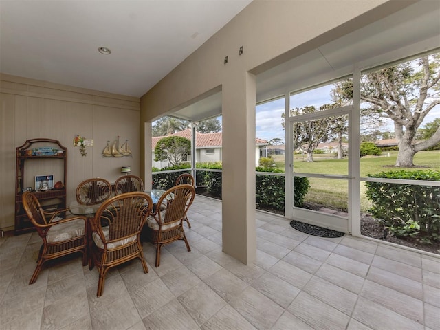 view of sunroom / solarium