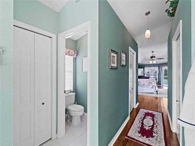 hallway featuring hardwood / wood-style floors