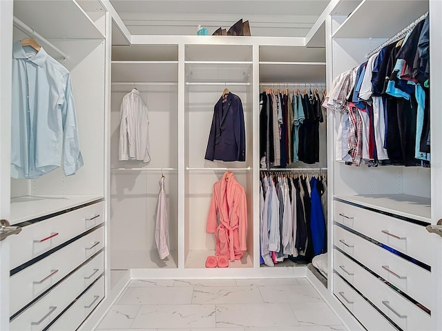 view of walk in closet