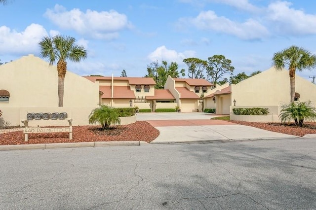 exterior space featuring a garage