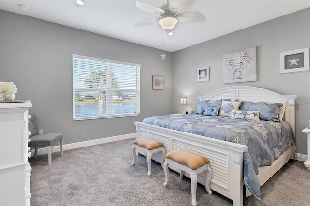 12488 Palatka Dr, Venice, FL 34293 - bedroom with carpet flooring and ceiling fan