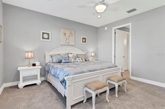 12488 Palatka Dr, Venice, FL 34293 - carpeted bedroom with ceiling fan