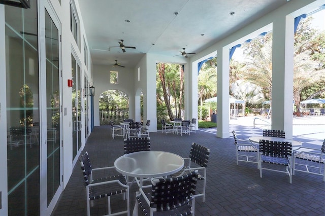 12488 Palatka Dr, Venice, FL 34293 - view of patio / terrace with ceiling fan