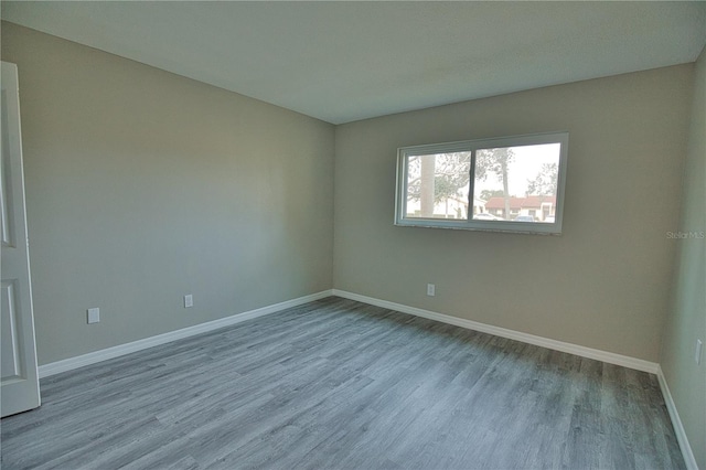 empty room featuring light hardwood / wood-style floors