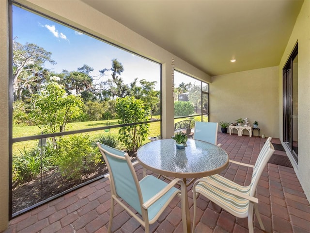 view of sunroom / solarium