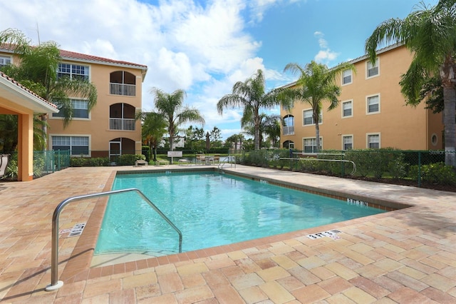 view of pool with a patio