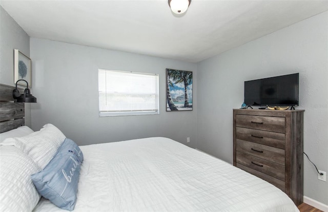 bedroom featuring hardwood / wood-style floors