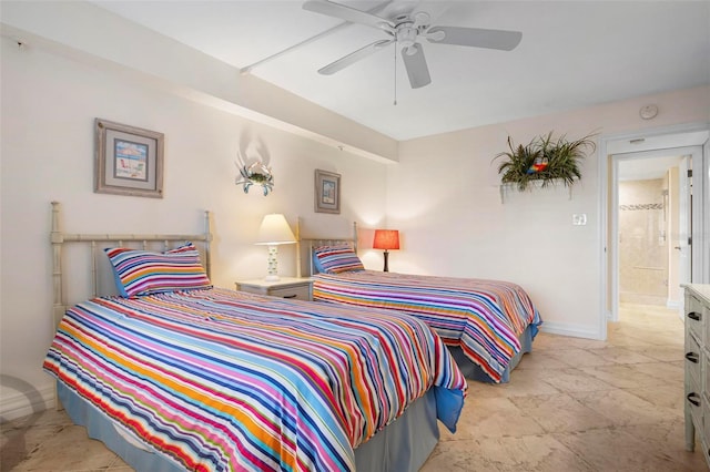 bedroom with ceiling fan