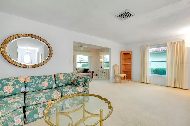 view of carpeted living room