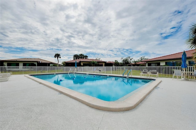 view of pool with a patio