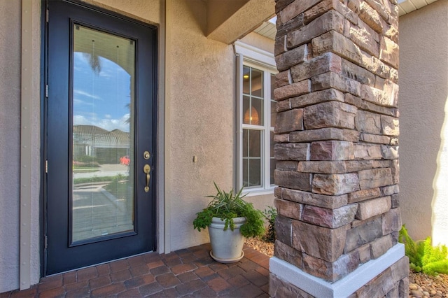 view of doorway to property