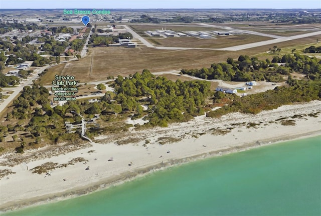 1423 Avenida Del Circo Unit 1C, Venice, FL 34285 - aerial view of property's location with waterfront with a beach