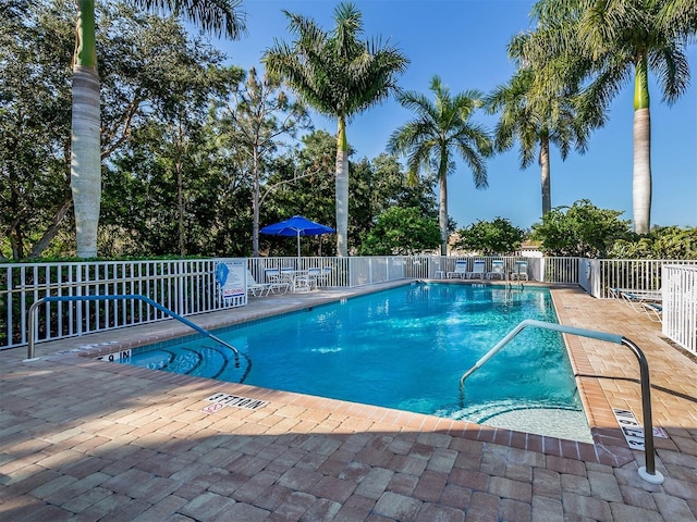 view of pool with a patio area