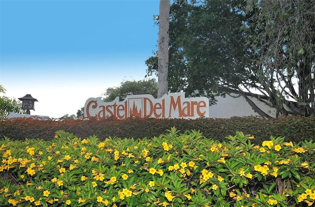 view of community sign