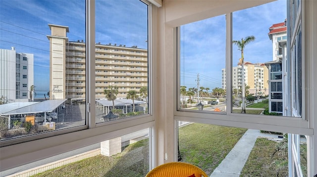 view of sunroom