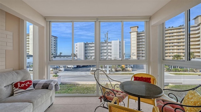 view of sunroom