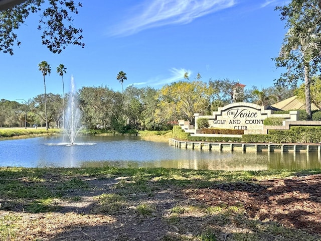 view of home's community featuring a water view