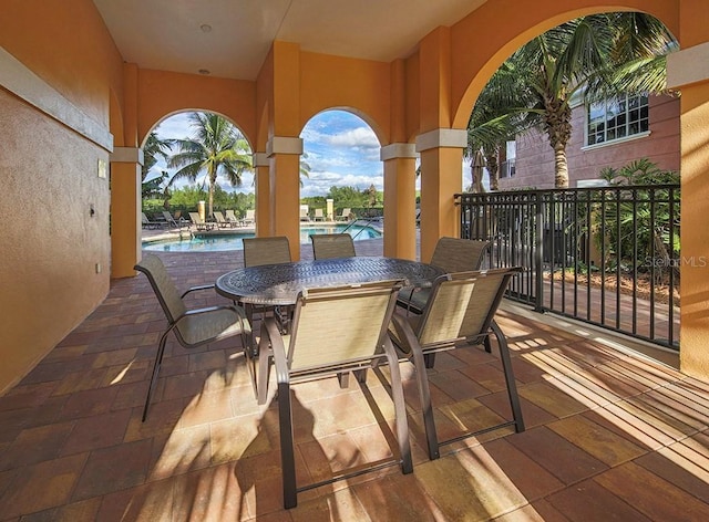 view of patio / terrace with a community pool