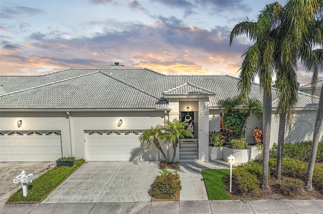 view of front of house featuring a garage