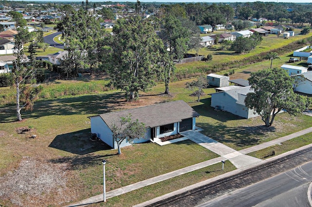 bird's eye view with a residential view