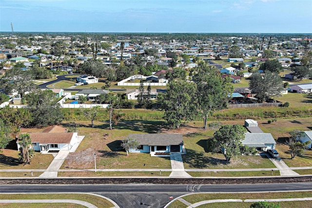 drone / aerial view with a residential view