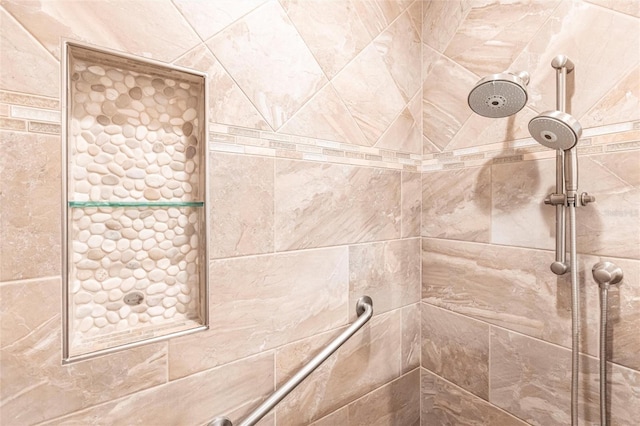 room details with tiled shower