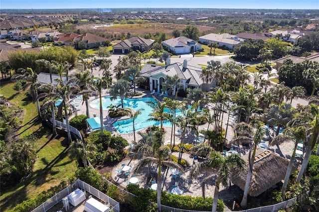 birds eye view of property featuring a residential view