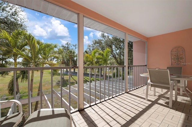 view of sunroom