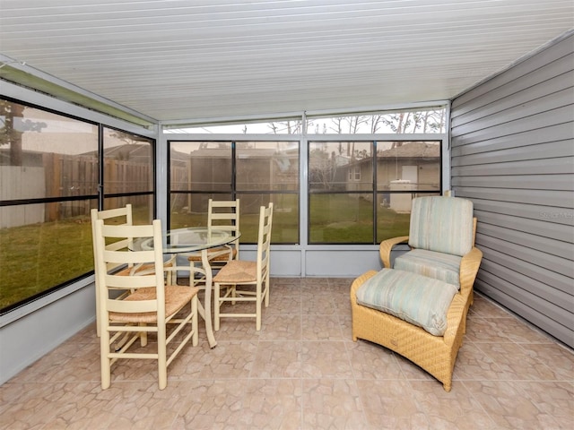 view of sunroom