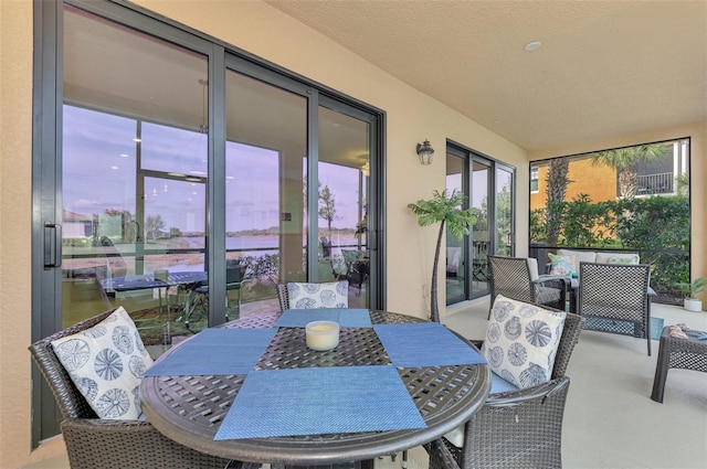 view of sunroom