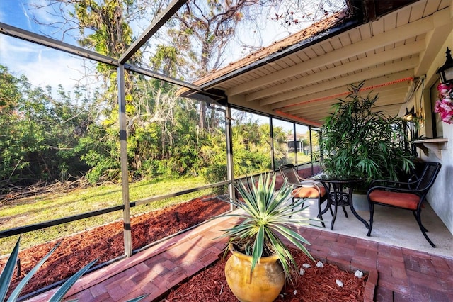 view of sunroom