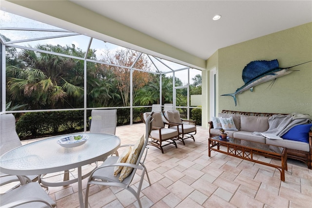 view of sunroom