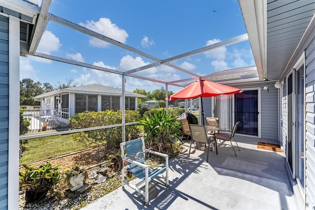 view of sunroom / solarium