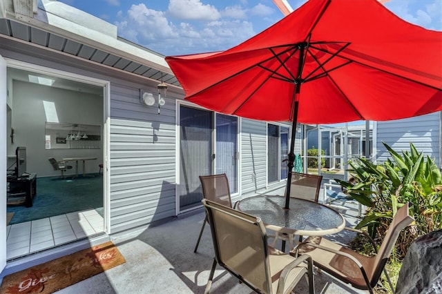 view of patio / terrace featuring outdoor dining space