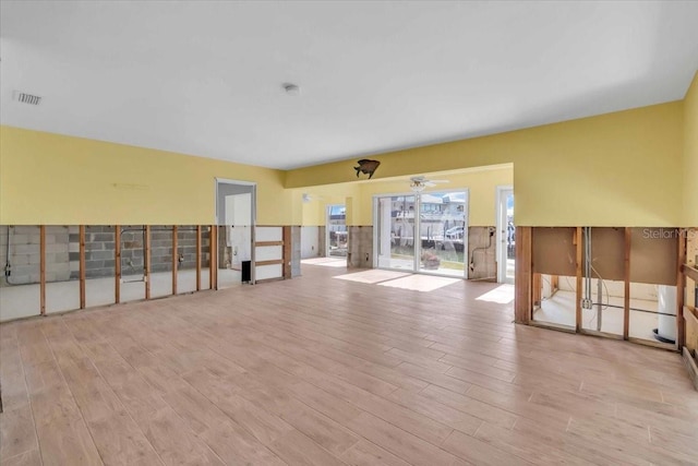 interior space with light wood-type flooring