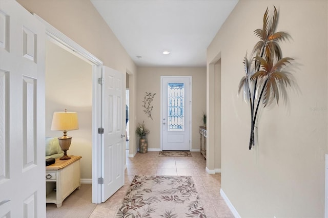 view of tiled foyer