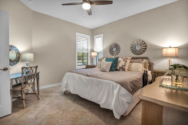 bedroom with ceiling fan