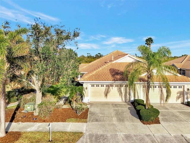 view of front facade with a garage