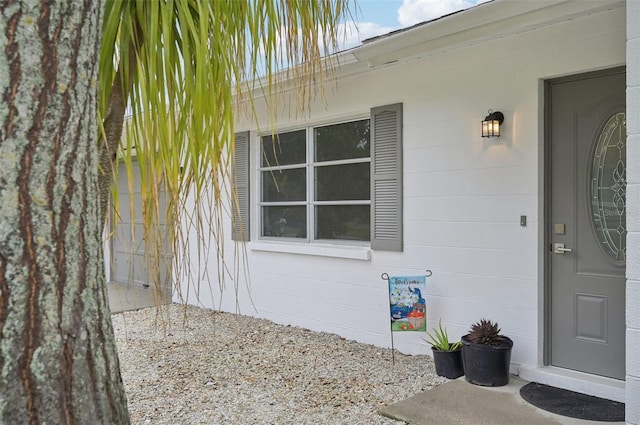 view of doorway to property