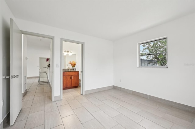 spare room with sink